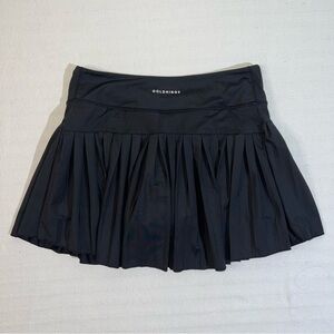 Gold Hinge Pleated Tennis Skirt Womens Size XL A Line Skort Lined Preppy Golf